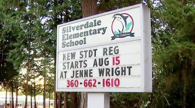 A girl who entered a construction site at Silverdale Elementary suffered fatal injuries in a fall.