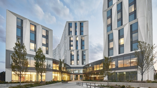 The Campus North Residential Commons and Frank and Laura Baker Dining Commons at the University of Chicago