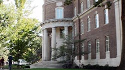 The renovation of Steidle Hall at Penn State University preserved the familiar pillars on the exterior of the 1929 building The renovation of Steidle Hall at Penn State University preserved the familiar pillars on the exterior of the 1929 building