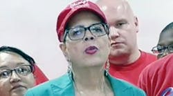 Shortly before midnight Monday, Chicago Teacher Union President Karen Lewis announces a tentative contract agreement with the school board.