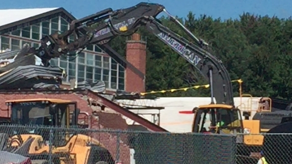 Demolition work has begun as part of the renovation of Mount Greylock Regional High School