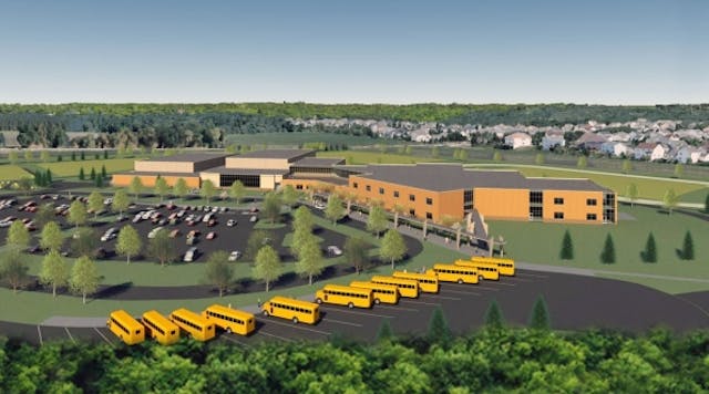 Rendering of plans for the new Oltman Middle School.