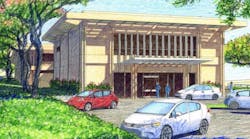 Rendering of plans for Clinical Building at the University of Hawaii&apos;s law school.
