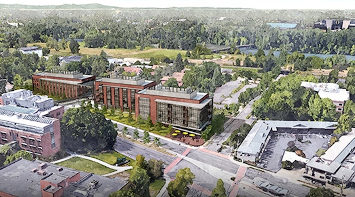A rendering of plans for the Phil and Penny Knight Campus for Accelerating Scientific Impact.