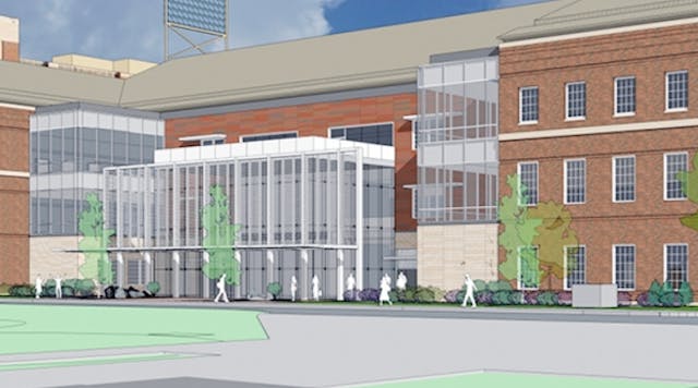 Rendering of plans for the Undergraduate Engineering and Technology Laboratory Building.