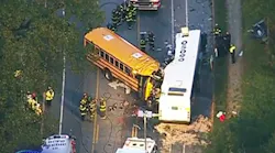 A school bus driver was killed as were five people on a commuter bus when the two vehicles crashed in Baltimore