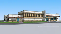 Rendering of plans for academic building at Ave Maria University Rendering of plans for academic building at Ave Maria University
