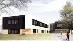 Rendering of plans for Blackstone Valley Prep High School Rendering of plans for Blackstone Valley Prep High School