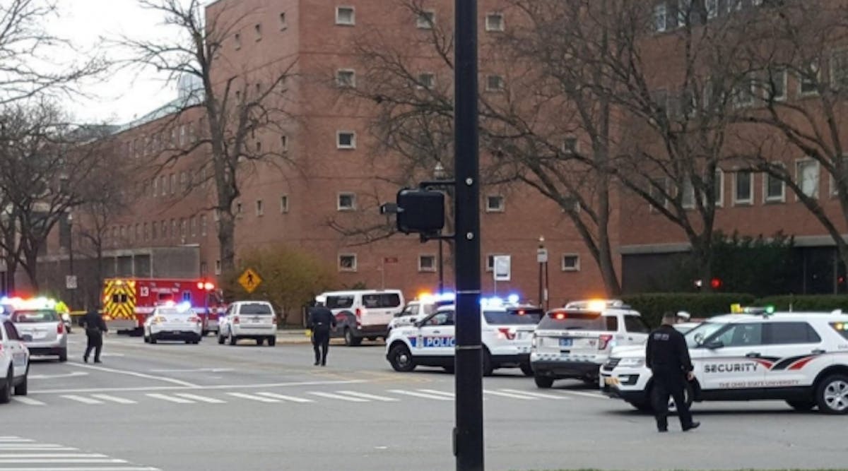 Police on the scene at Ohio State University.