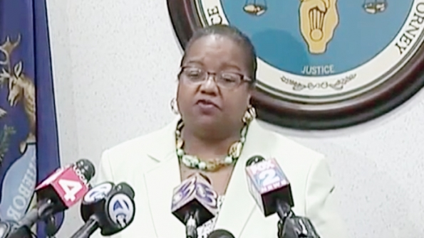 Wayne County Prosecutor Kym Worthy announces that murder charges have been dismissed in the slaying of Wayne State University police officer Collin Rose