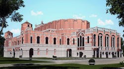 Rendering of plans for a new music and opera building at Rice University in Houston.