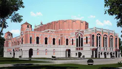 Rendering of plans for a new music and opera building at Rice University in Houston