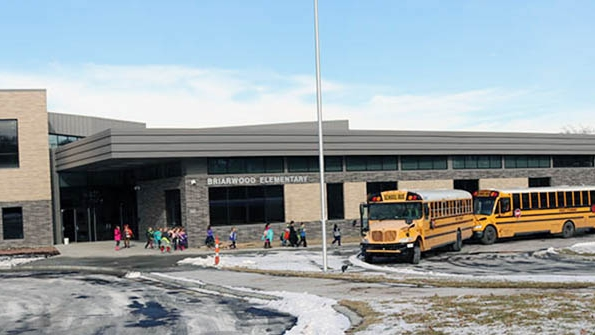 Briarwood Elementary is one of two replacement schools that opened this week in the Shawnee Mission Kan district