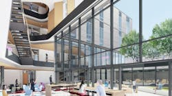 A rendering of the Integrated Sciences Center planned for Lafayette College.
