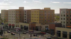 The South Campus Plaza mixeduse development at San Diego State University includes student housing and retail establishments