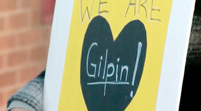 Parents protested the decision to close Gilpin Montessori School.
