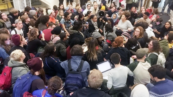 Protesters at Ohio University39s Baker Center