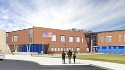 Rendering of the new entrance planned for Lake MiddleHigh School Rendering of the new entrance planned for Lake MiddleHigh School