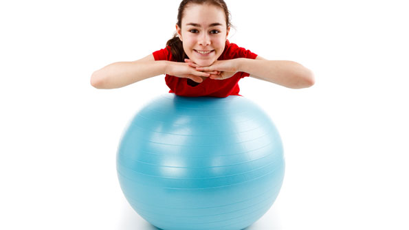 On the ball Students in Texas classroom use exercise balls instead of