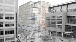 Rendering of plans $100 million education and health center in downtown Portland.