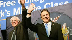 US Sen Bernie Sanders of Vermont joined New York Gov Andrew Cuomo earlier this year to announce Cuomo39s proposal for free college tuition