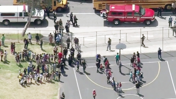 Students from North Park Elementary School were evacuated after a deadly shooting