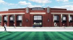 Rendering of plans for academic center for student-athletes at Ohio University.