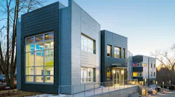 Crotty Hall on the campus of University of Massachusetts Amherst is designed to be a netzero energy building