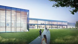 Rendering of plans for athletic facility at Colby College Rendering of plans for athletic facility at Colby College