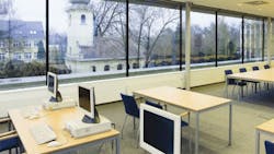 Interior spaces where students and staff will be working for extended periods of time should have view windows that provide access to exterior views Interior spaces where students and staff will be working for extended periods of time should have view windows that provide access to exterior views