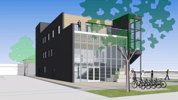 Rendering of plans for the Bruce Nesbitt African American Cultural Center at the University of Illinois