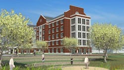 Construction is underway on the East Campus Residence Hall Complex at the Univer Construction is underway on the East Campus Residence Hall Complex at the Univer