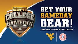 A digital signage message at West Virginia University A digital signage message at West Virginia University