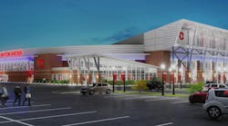 A rendering of what the renovated University of Dayton Arena will look like.