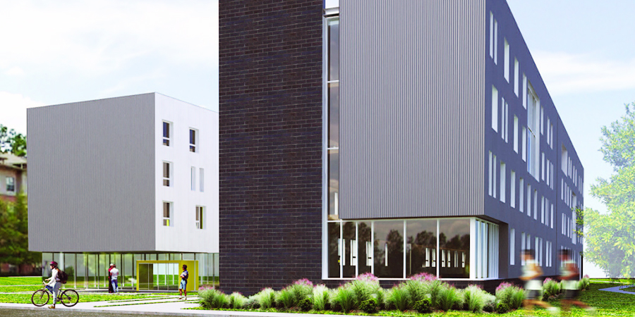 Student housing under construction at Lawrence Technical University will add living space for about 320 students
