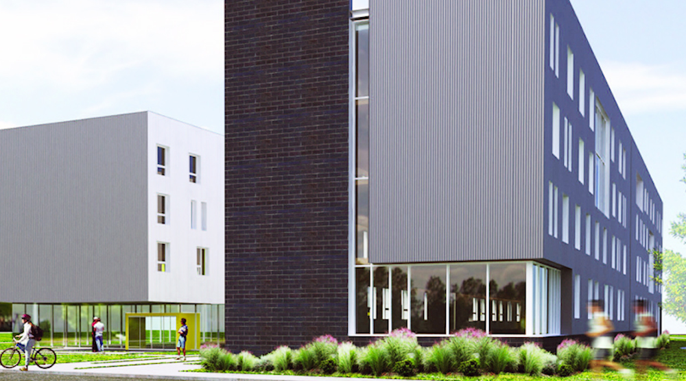 320student residence hall under construction at Lawrence Tech in