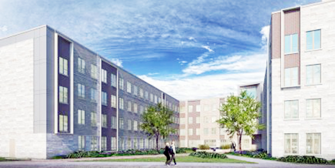 6547bed residence hall is under construction at Butler University
