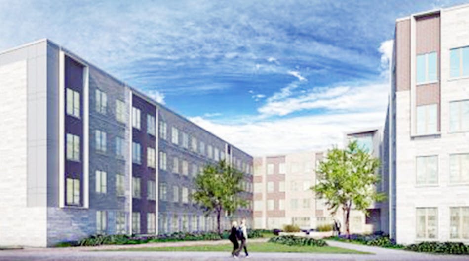6547-bed residence hall is under construction at Butler University.