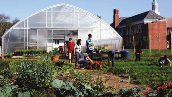 Greenhouse on the campus of the Bridgehampton Union Free School