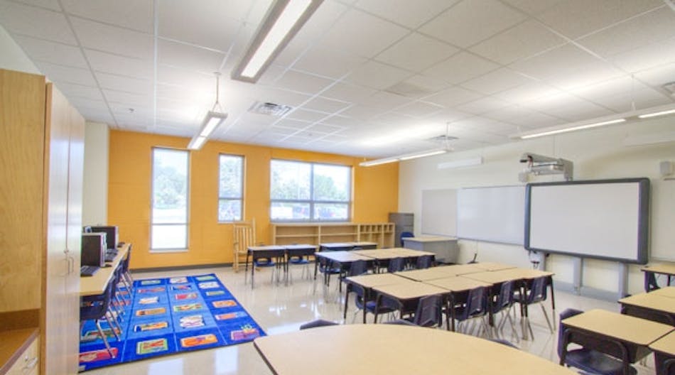 Students and staff at John T. White Elementary School, Fort Worth, Texas, benefit from modern lighting and controls.