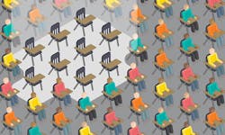 empty desks illustration empty desks illustration