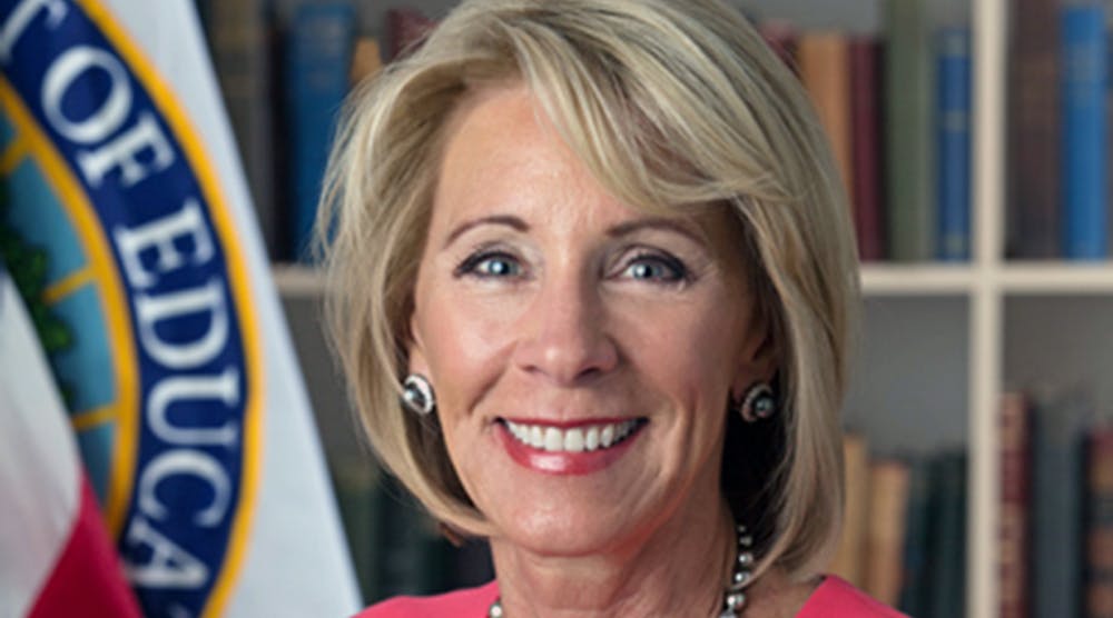 U.S. Education Secretary Betsy DeVos