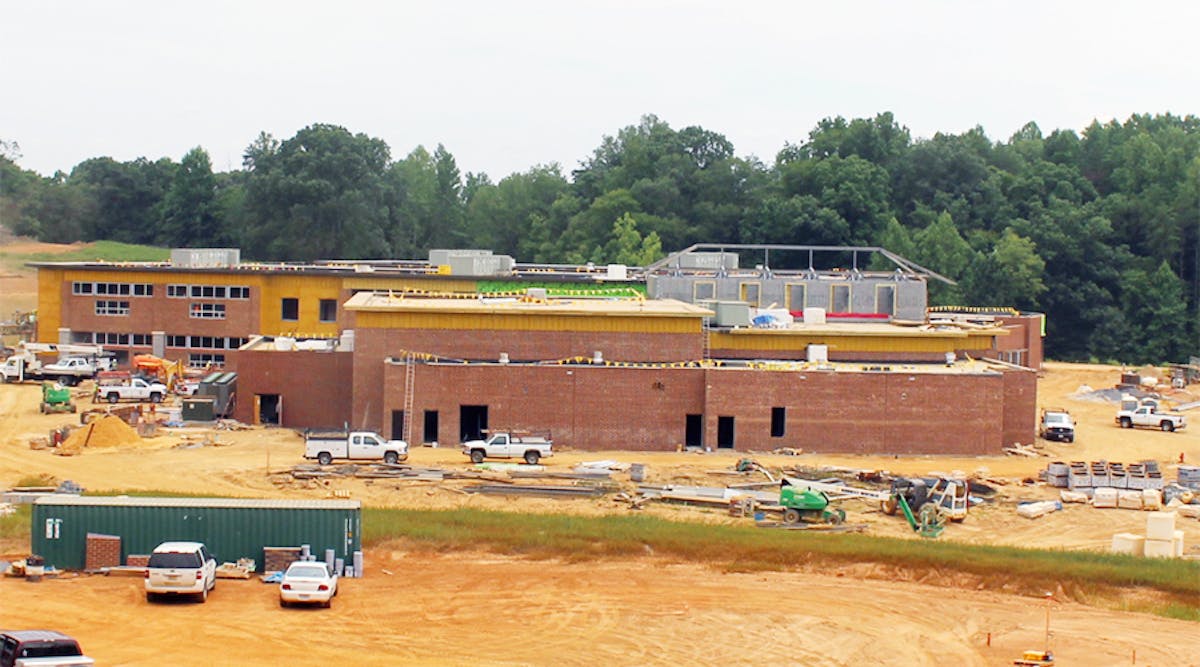 Meadow View Elementary School is under construction in Henry County, Va.