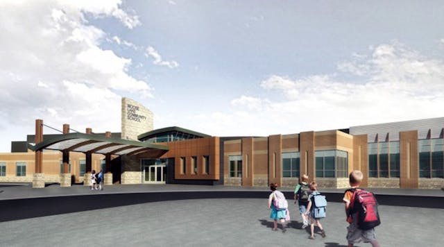 A rendering of the new Moose Lake Community School.