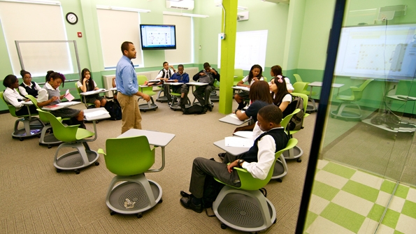 St Philips Academy Newark NJ transformed a former chocolate factory into a vibrant educational space Architect Gensler