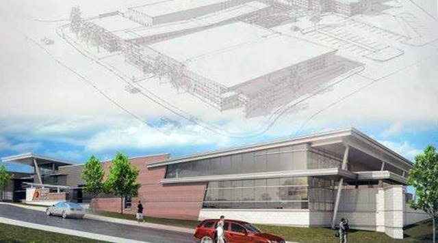 Rendering of plans for the Greiner Center for Advanced Manufacturing