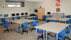Classrooms in the Blue Valley Center for Advanced Professional Studies CAPS Overland Park Kan have rolling furniture that can be reconfigured as classroom needs change Photo by Jennifer Ray Classrooms in the Blue Valley Center for Advanced Professional Studies CAPS Overland Park Kan have rolling furniture that can be reconfigured as classroom needs change Photo by Jennifer Ray