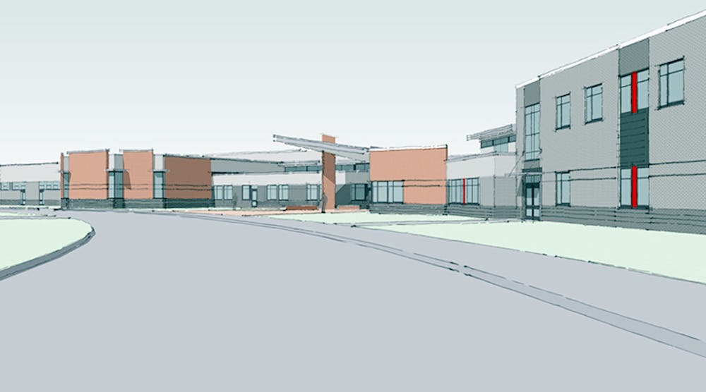 Rendering of plans for a new Mount Ararat High School