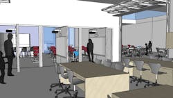 This 3D model illustrates how fullheight window walls bring transparency to STEAM learning activities in labstudio space at the new IJ Holton Intermediate School Austin Minn which is scheduled for completion this fall This 3D model illustrates how fullheight window walls bring transparency to STEAM learning activities in labstudio space at the new IJ Holton Intermediate School Austin Minn which is scheduled for completion this fall