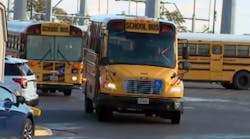 The Prince William County school bus lot in Bristow, Va.